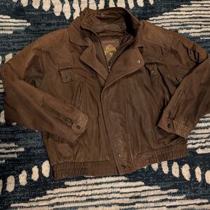 Wilson's Brown Leather Bomber Jacket